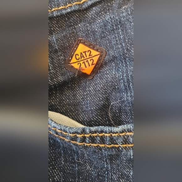 Wrangler Woman's FR Crosshatch Bootcut Mid- Rise Dark Wash Jeans S 11X36 NEW - Picture 7 of 12